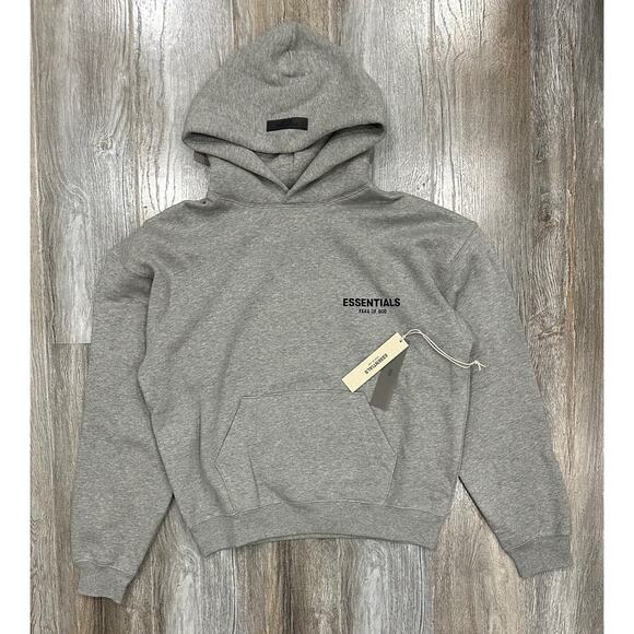 Essentials Fear of God Men's SS22 Oversized Dark Oatmeal Hoodie Sweatshirt - Picture 2 of 9